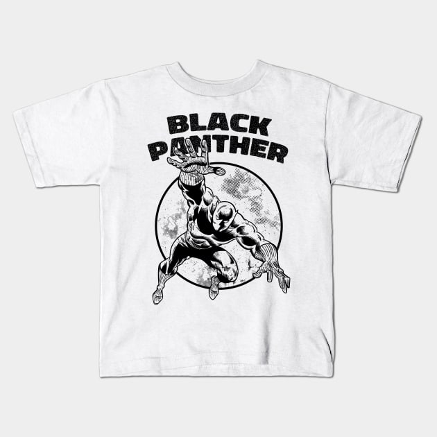 Vintage Black Panther Kids T-Shirt by redwane